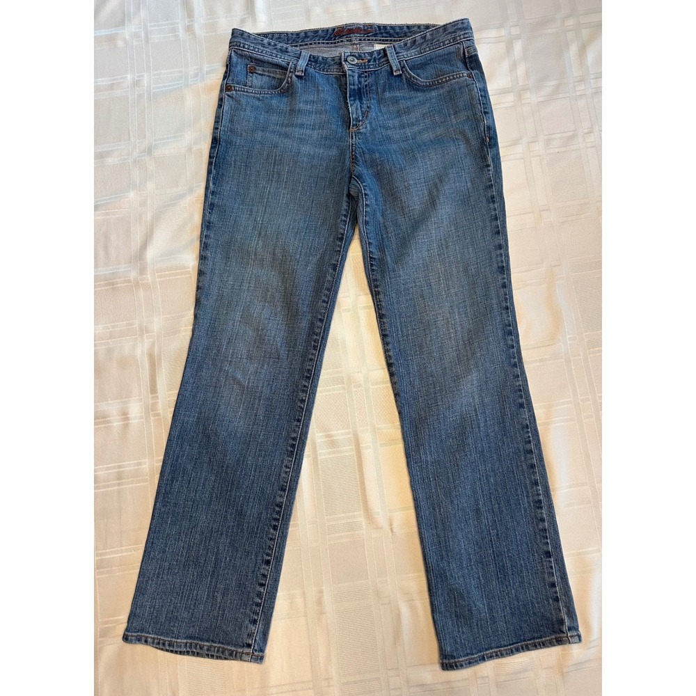 Eddie Bauer Jeans Womens 4S Blue Classic Fit Straight Leg Medium Wash Stretch